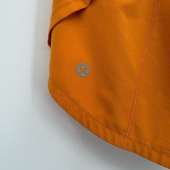 Lululemon Speed Up High-Rise Lined Shorts 4” in Orange, Size 4 - Picture 5 of 8